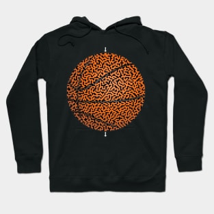 Basketball Shaped Maze & Labyrinth Hoodie